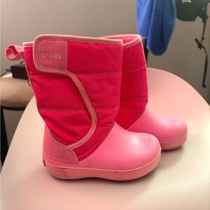 Pink Toddler Crocs Snow Boots